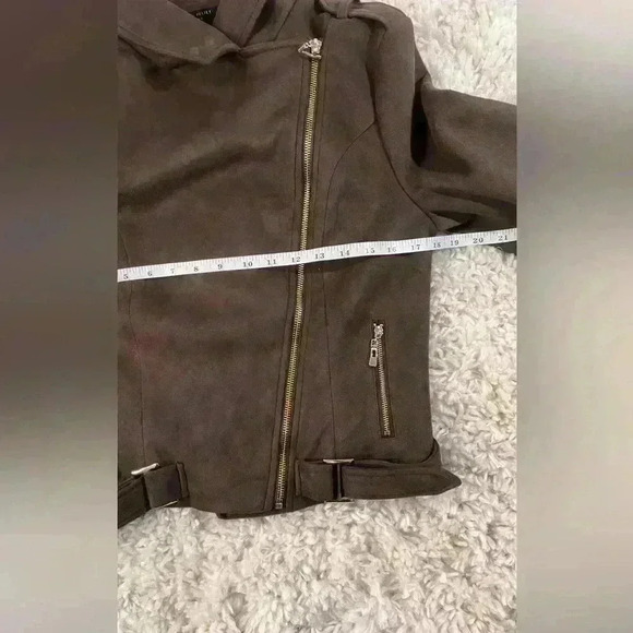 Romeo & Juliet couture faux suede chestnut women’s jacket. - Picture 11 of 16